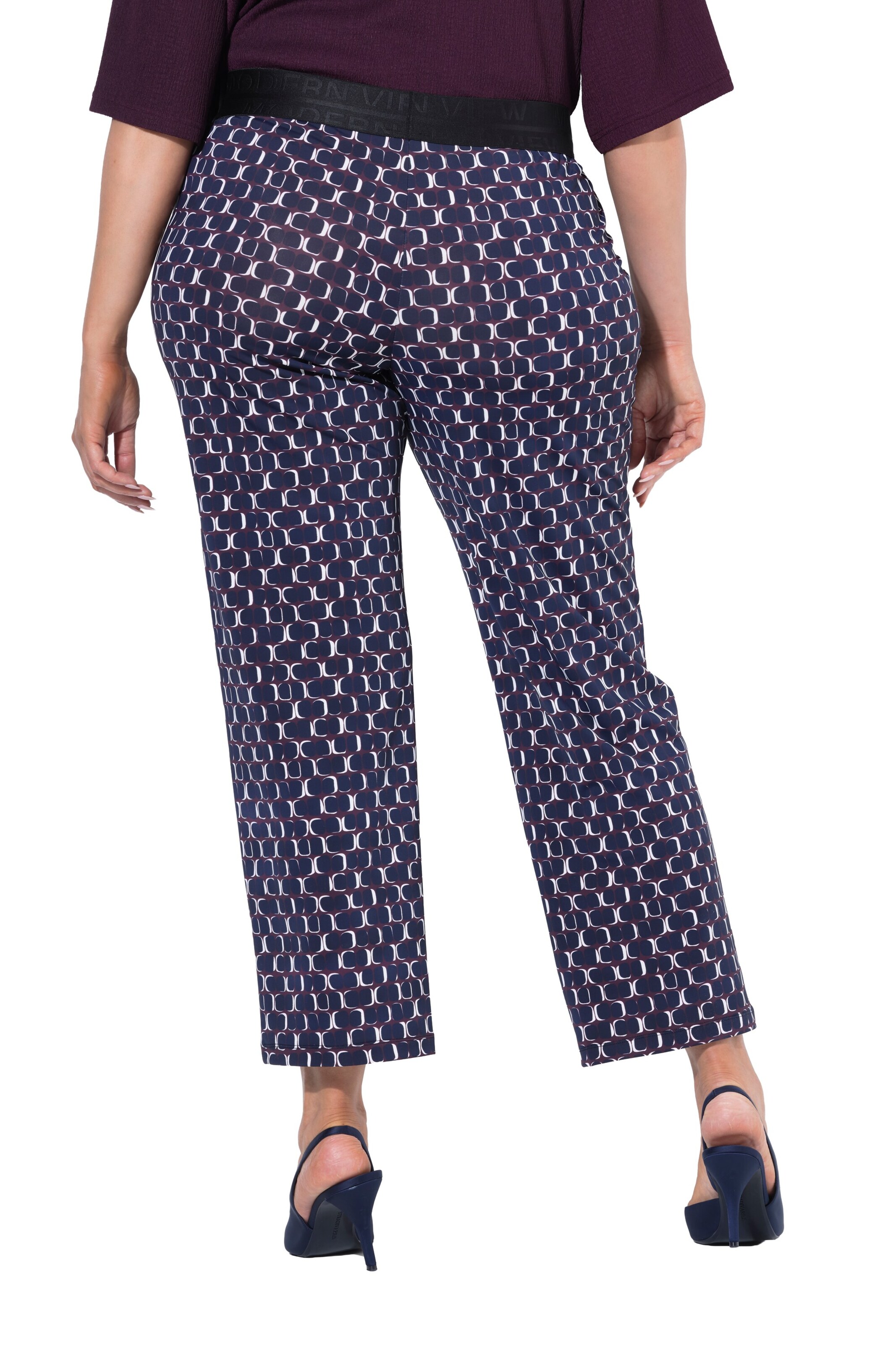Ulla Popken Slimfit Broek 'Sienna' in Lila