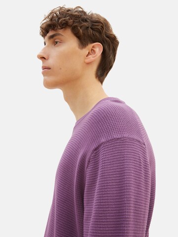 TOM TAILOR DENIM Sweater in Purple