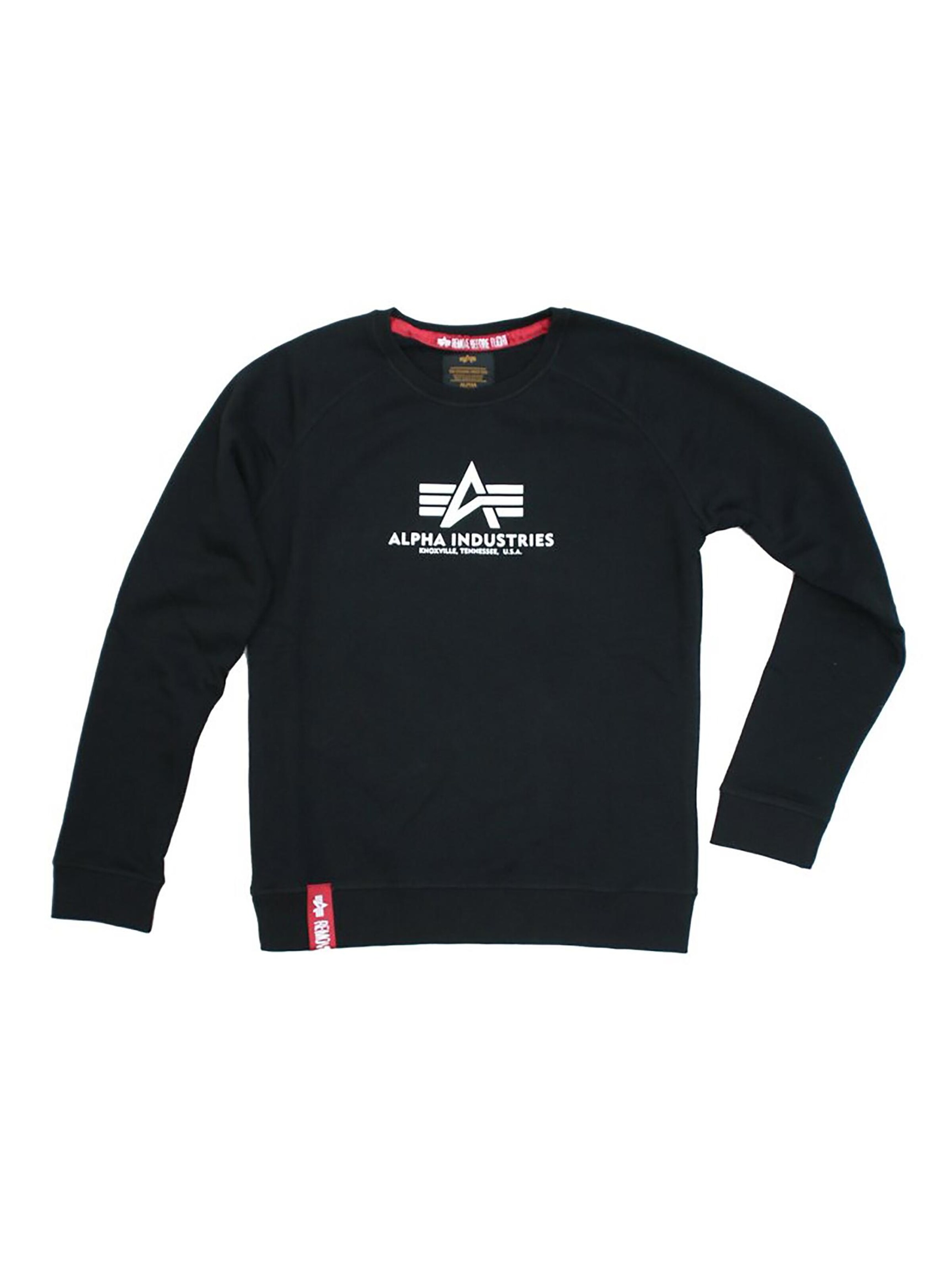 ALPHA INDUSTRIES Sweatshirt 'New Basic' in Black