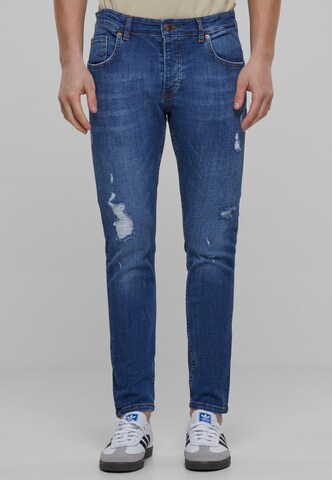 2Y Premium Skinny Jeans in Blauw: voorkant