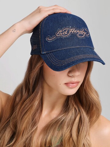 Ed Hardy Cap in Blue: front