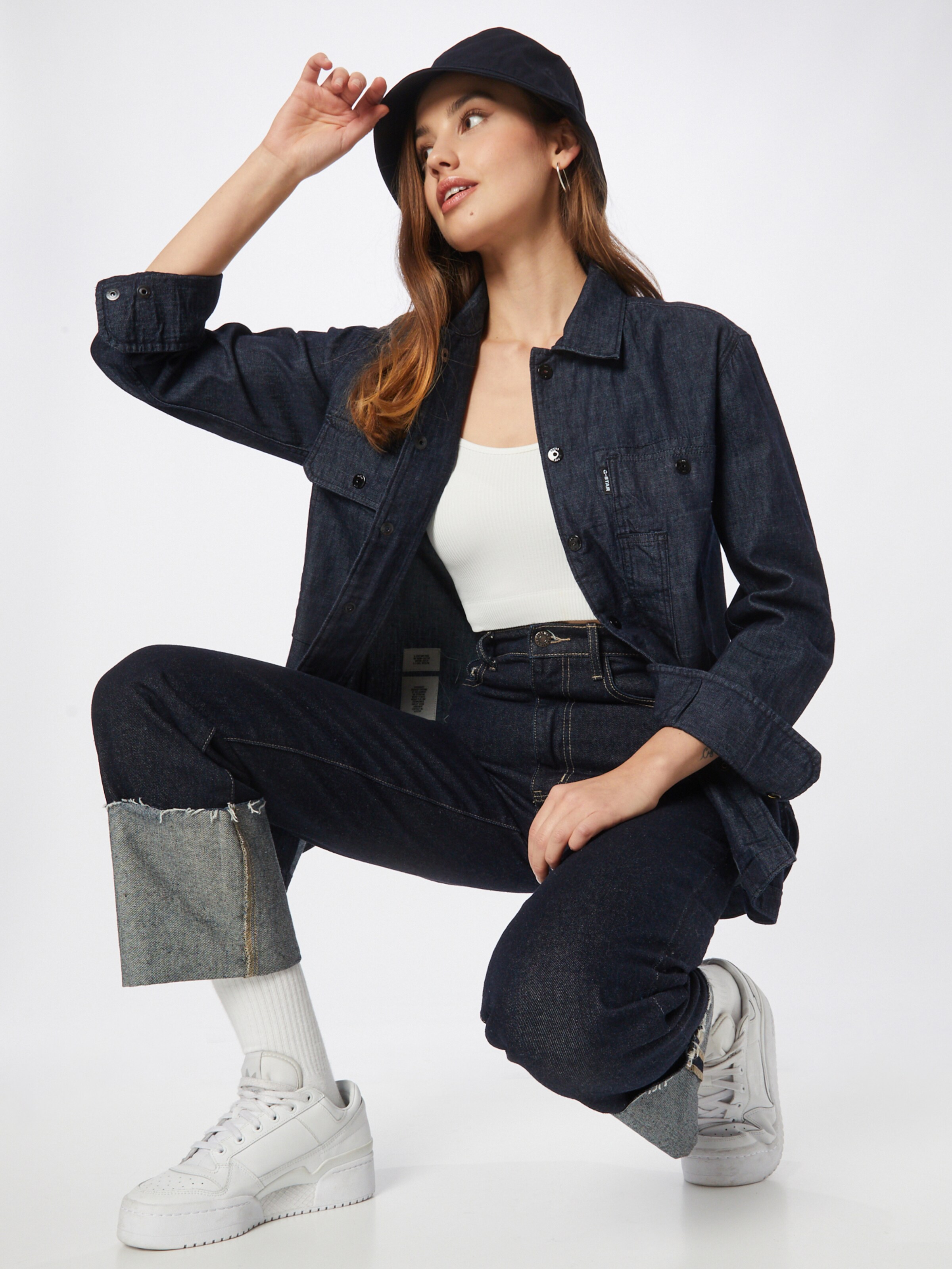 Frauen Blusen & Tuniken G-Star RAW Bluse in Navy - RY09735 Frauen Blusen & Tuniken G-Star RAW Bluse in Navy - RY09735