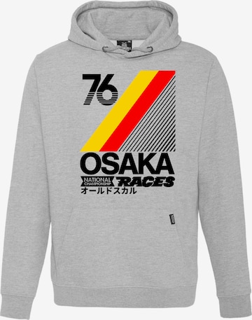 Oldskull Sweatshirt 'Retro Japan City' in Grey: front