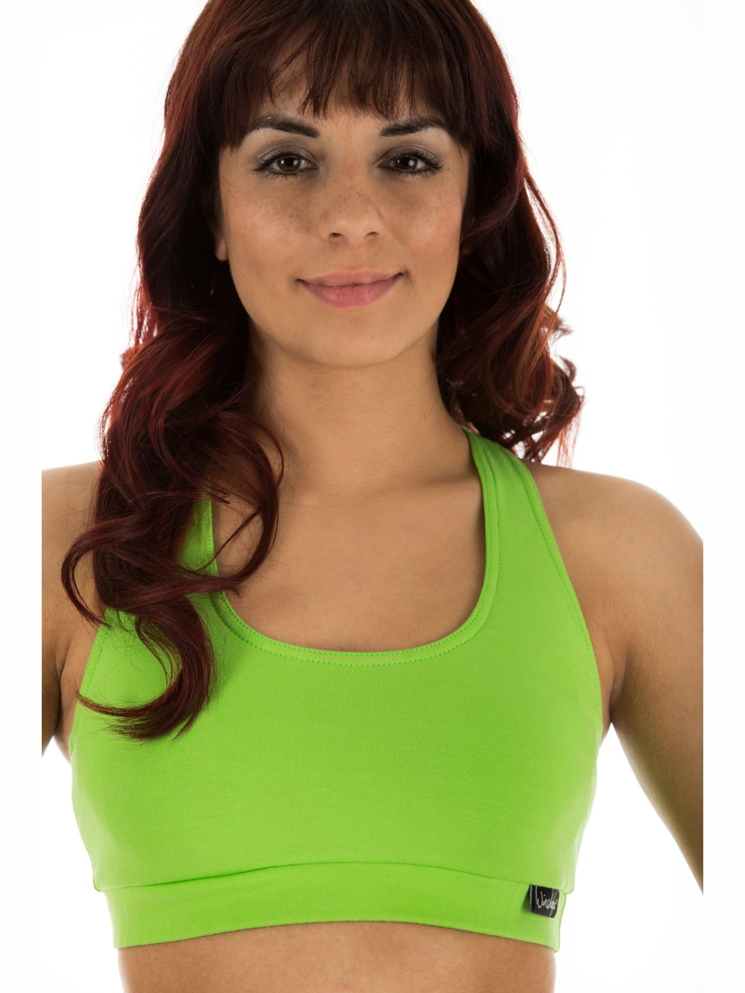 Winshape Bygelfri Sportbehå 'WVR1' i grön