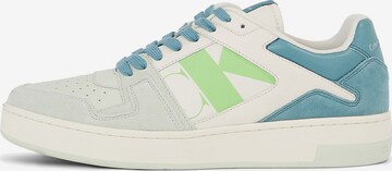 Baskets basses Calvin Klein Jeans en vert : devant