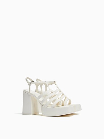 Bershka Strap Sandals in White