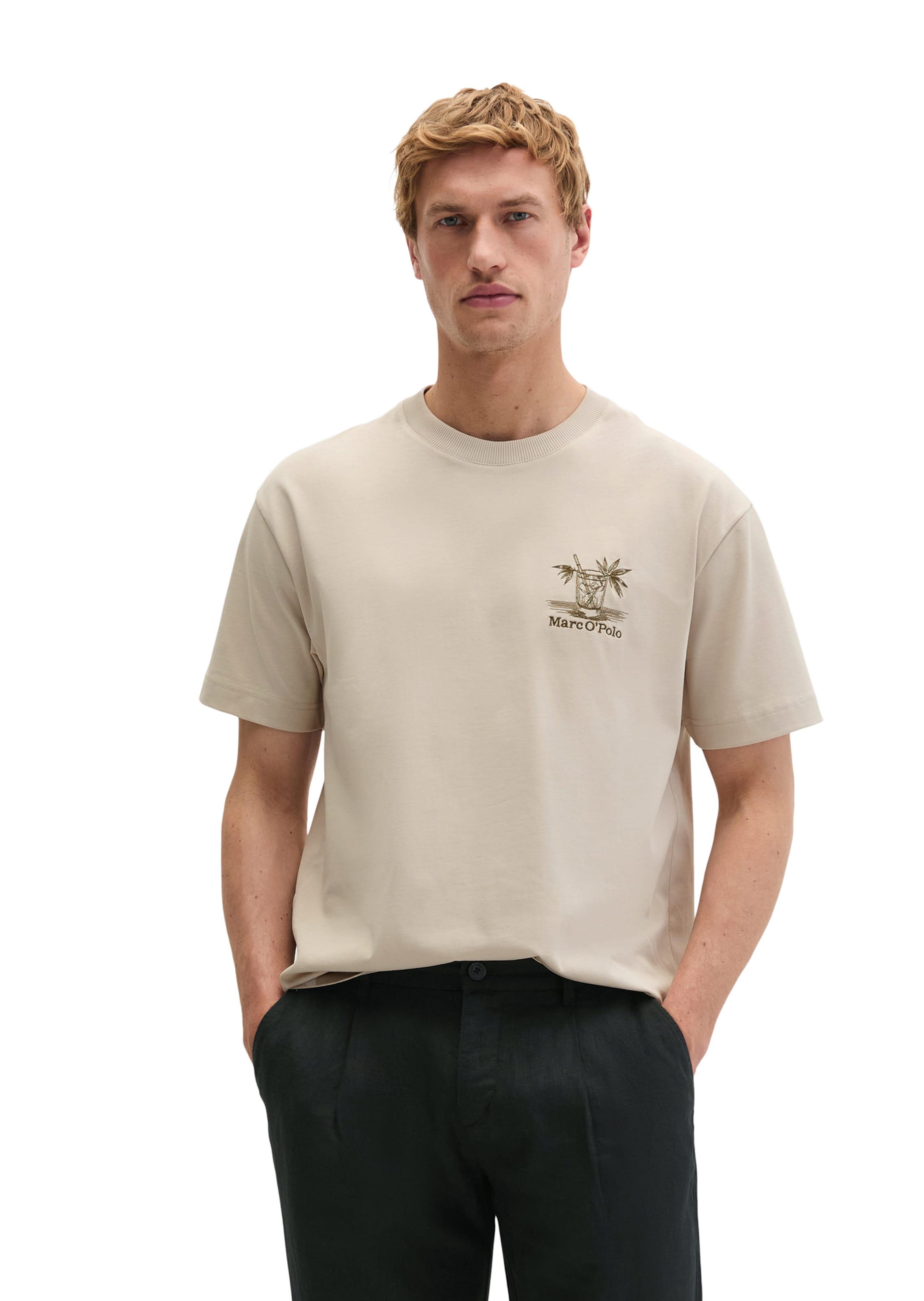 Marc O'Polo Shirt in Beige: front