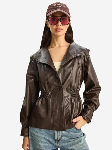Bianco Lucci Between-Season Jacket in Brown: front