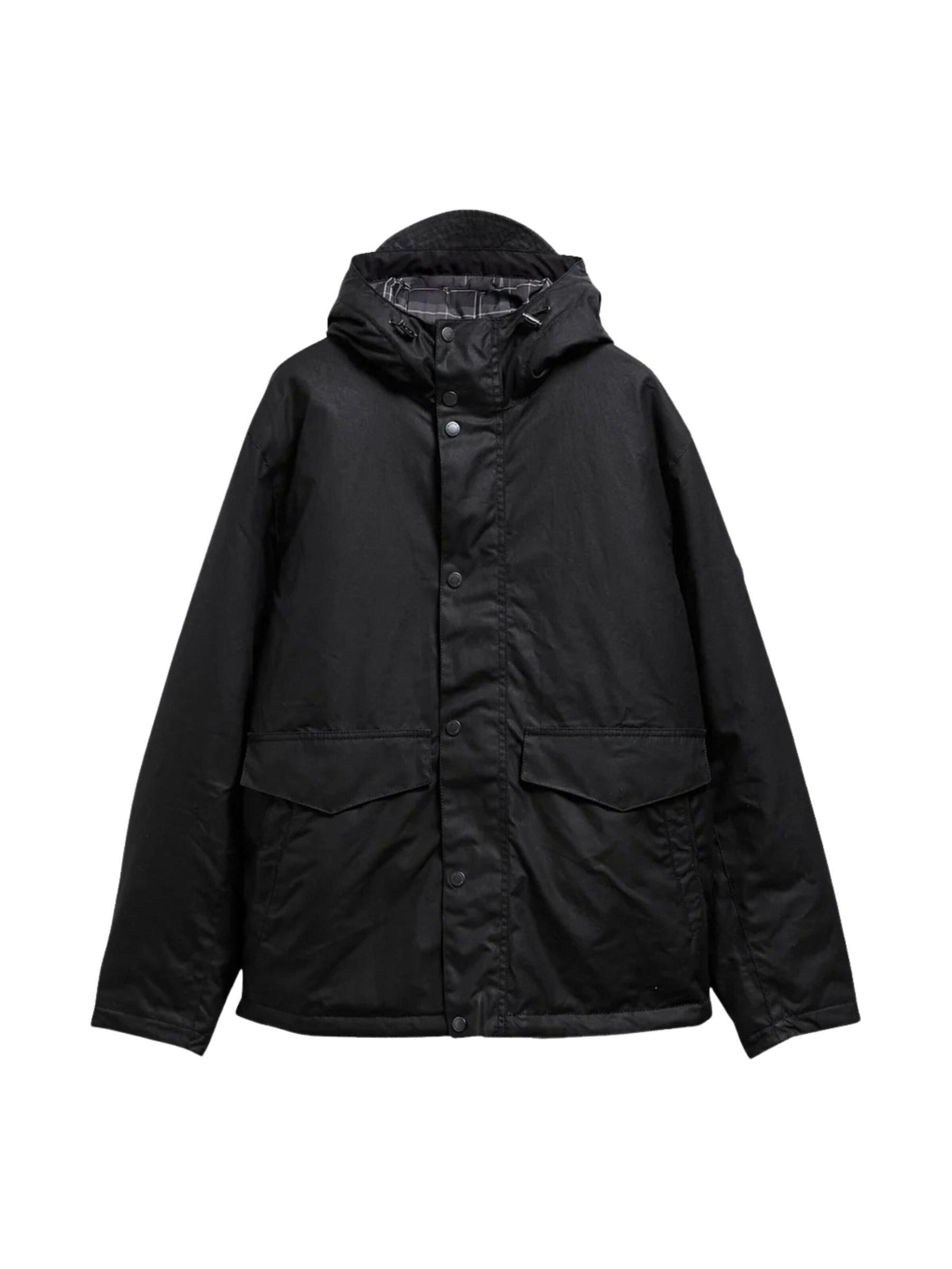 Barbour International Winter Jacket 'BARBOUR INTERNATIONAL EVERRETT WAX  JACKET GIUBBINO' in XL in Black, Item view
