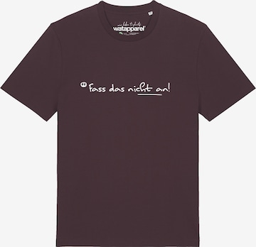 T-Shirt 'Fass Das Nicht An ' Watapparel en rouge : devant