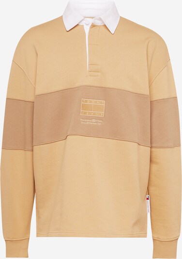 Tommy Jeans Sweater majica u boja devine dlake (camel) / tamno bež / bijela, Pregled proizvoda