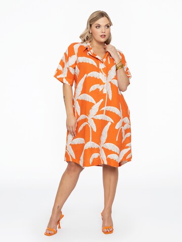 Robe-chemise Yoek en orange