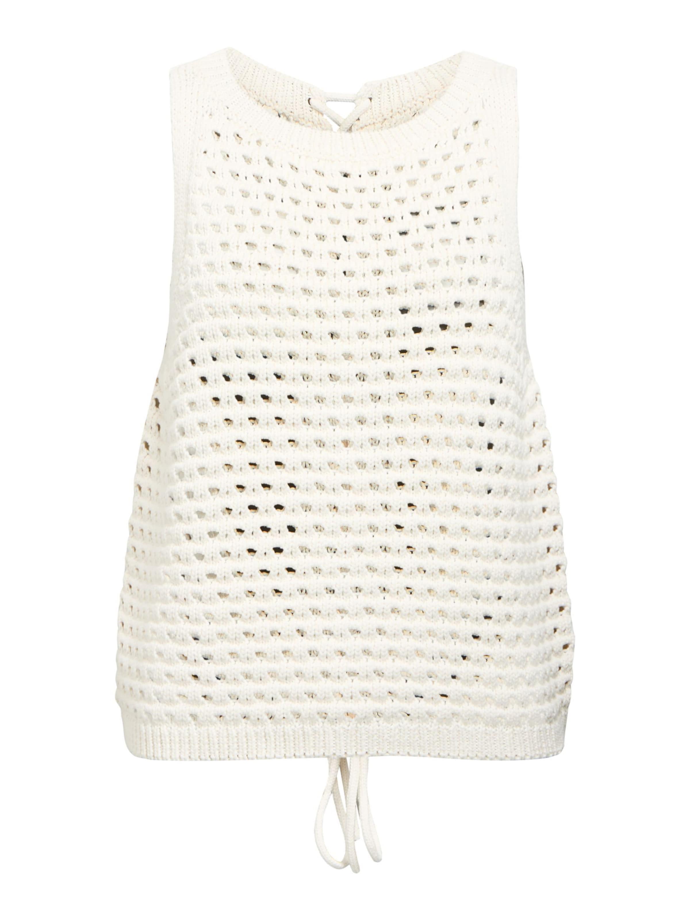 Tops en tricot 'OBJDunja' OBJECT en blanc : devant
