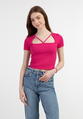 T-shirt MYMO en rose : devant