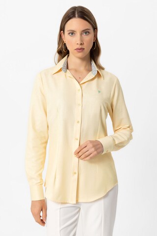 Camicia da donna ' NIHAN ' di DENIM CULTURE in giallo: frontale