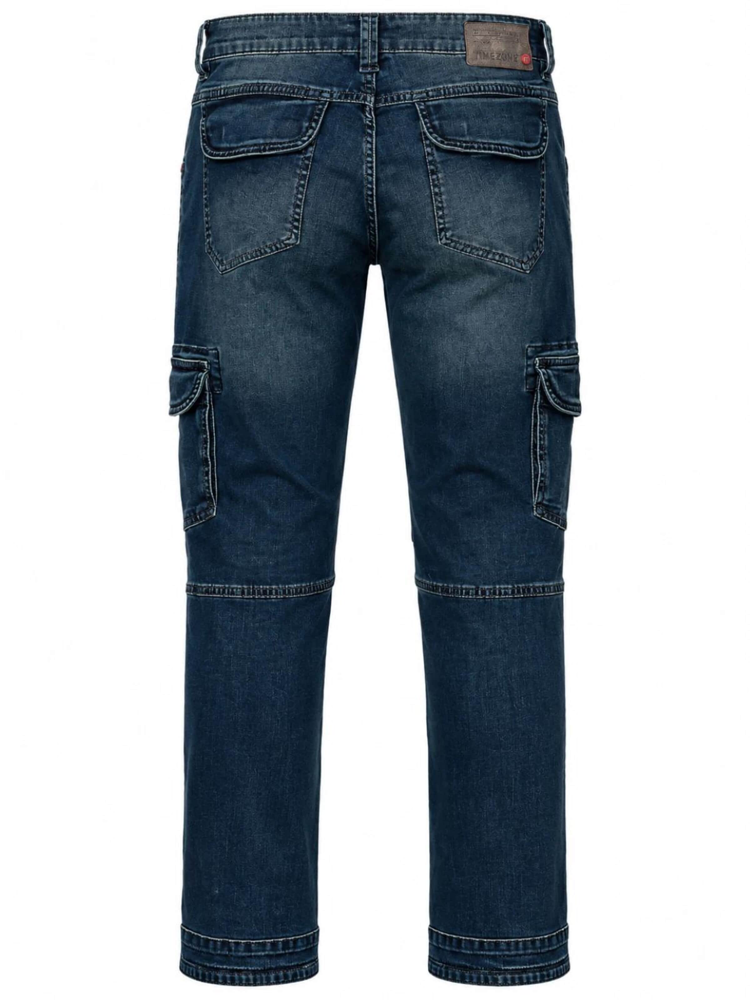 Regular Jeans cargo 'Timezone Herren-Cargojeans Regular BenTZ 3858 - lässig modern' TIMEZONE en bleu : devant