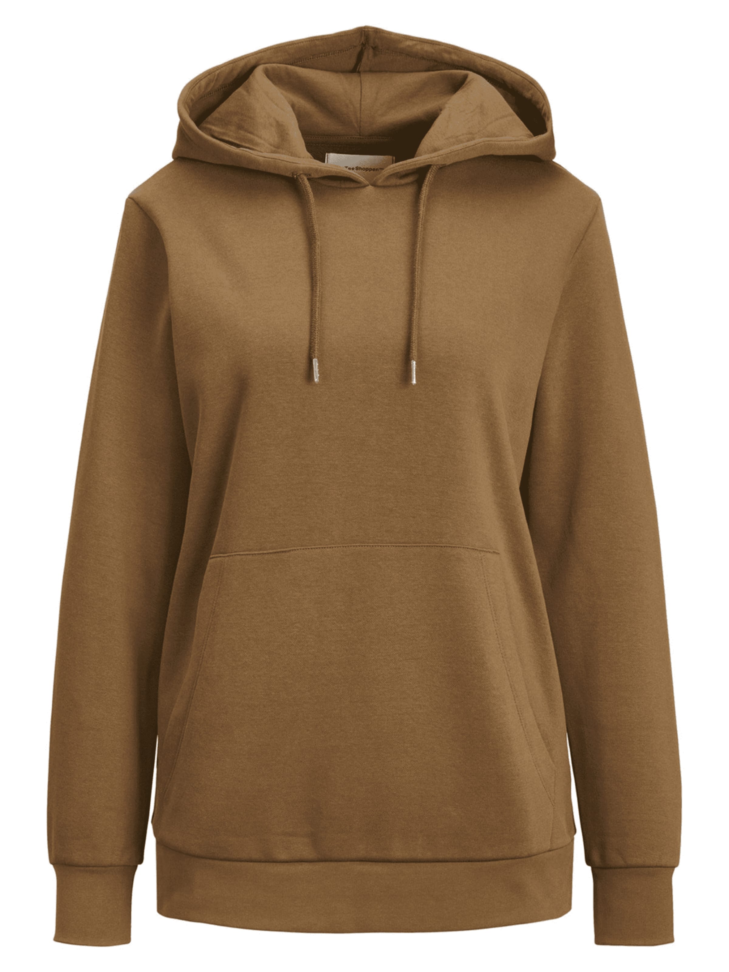 TEESHOPPEN Hoodie in Braun: Vorderseite