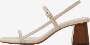 MANGO Strap Sandals 'Vica' in Beige: front