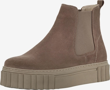 Tamaris Chelsea boots in Beige: front