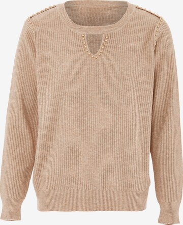 Pull-over LEOMIA en beige : devant