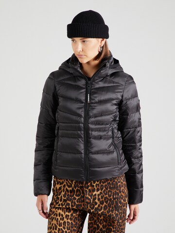 Superdry Winter jacket 'Fuji' in Black: front