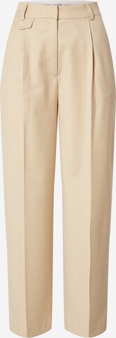 EDITED Wide leg Pressveckad byxa 'Dawn' i beige: framsida