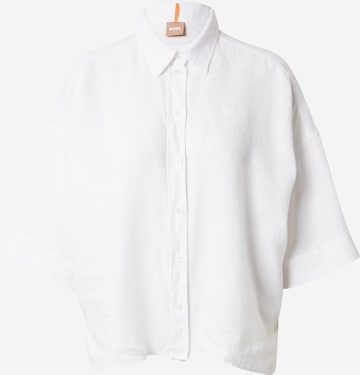 Camicia da donna 'Balinas' di BOSS Orange in bianco: frontale