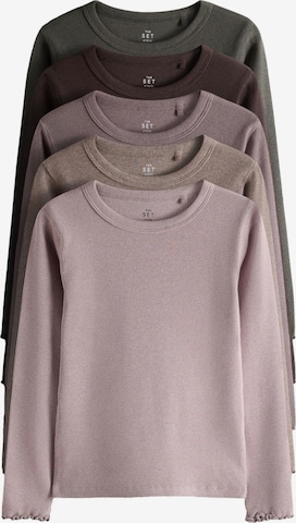 The Set T-shirt i brun: framsida