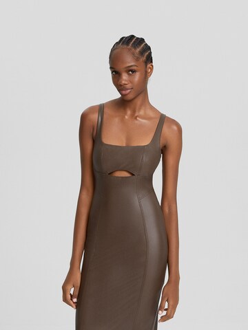 Bershka Dress in Brown: front