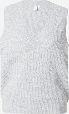 QS Knitted Top in Grey: front