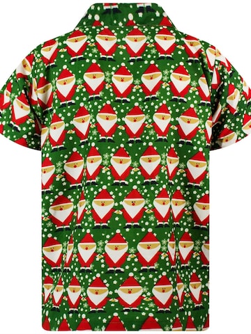 King Kameha Regular Fit Hemd 'Christmas Santa Allover' in 