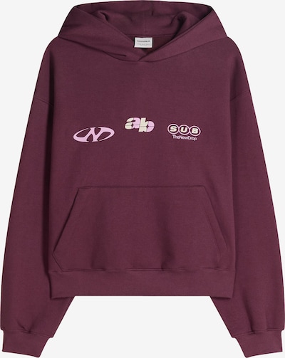 Bershka Collegepaita värissä pastellinvihreä / roosa / burgundin punainen, Tuotenäkymä