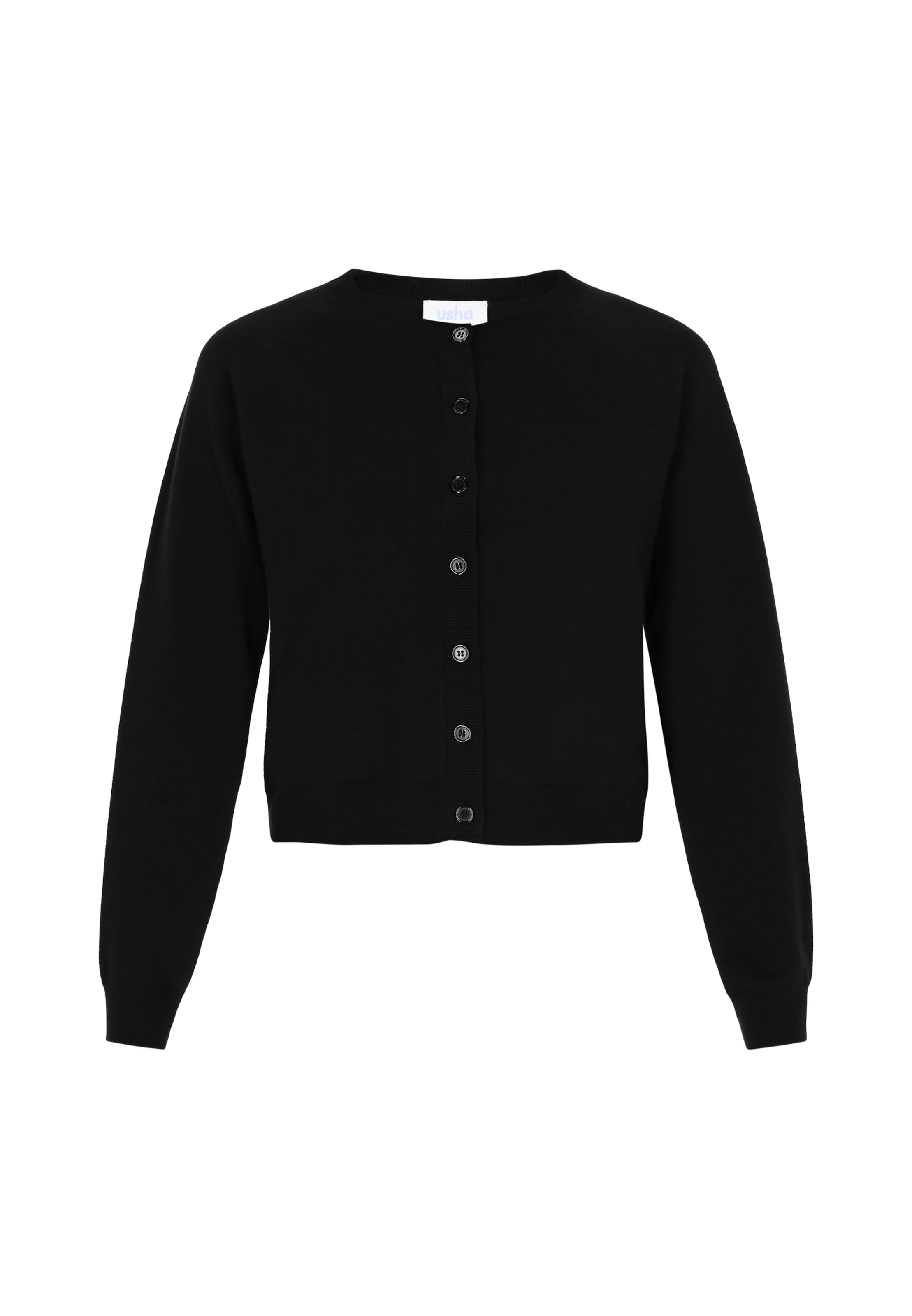 usha BLUE LABEL Strickjacke in Schwarz: Vorderseite