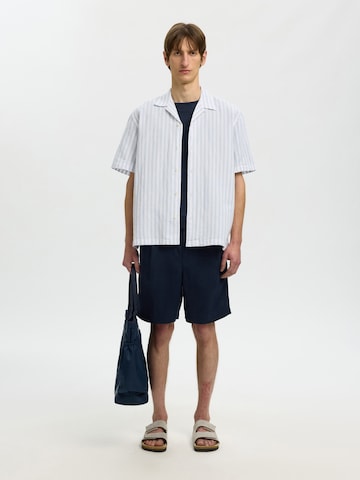 SELECTED Классический крой Рубашка 'SLHClay' в Синий