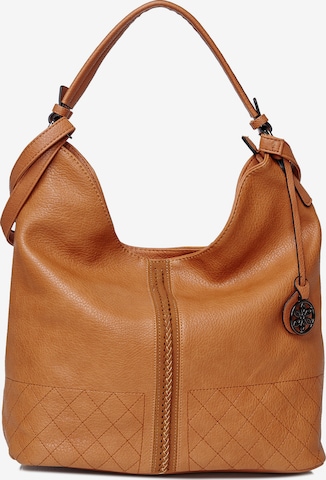 HARPA Handbag in Brown: front