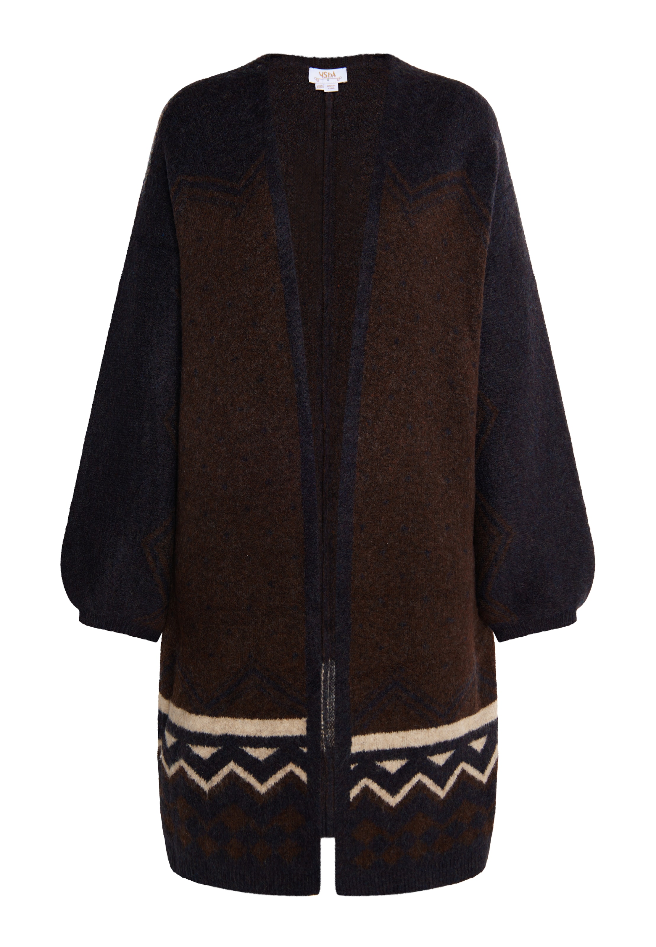 usha FESTIVAL Knit cardigan in Brown: front