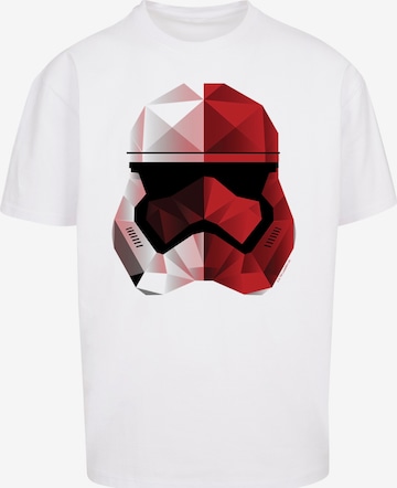 T-Shirt 'Star Wars The Last Jedi Cubist Trooper Helmet' F4NT4STIC en blanc : devant