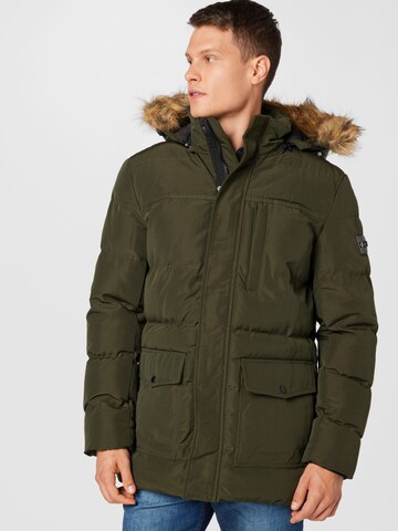 Veste d’hiver INDICODE JEANS en vert : devant