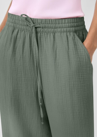 QS Wide Leg Hose in Blau