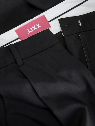 JJXX Wide Leg Bukser med lægfolder 'ELLIS' i sort