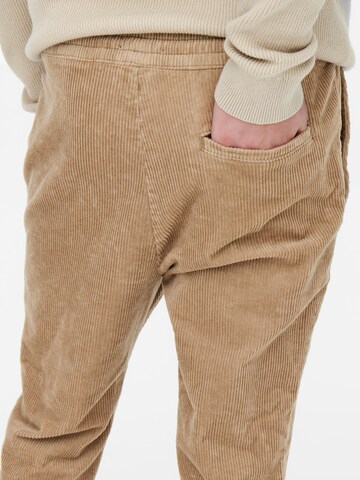 Regular Pantalon 'Linus' Only & Sons en beige