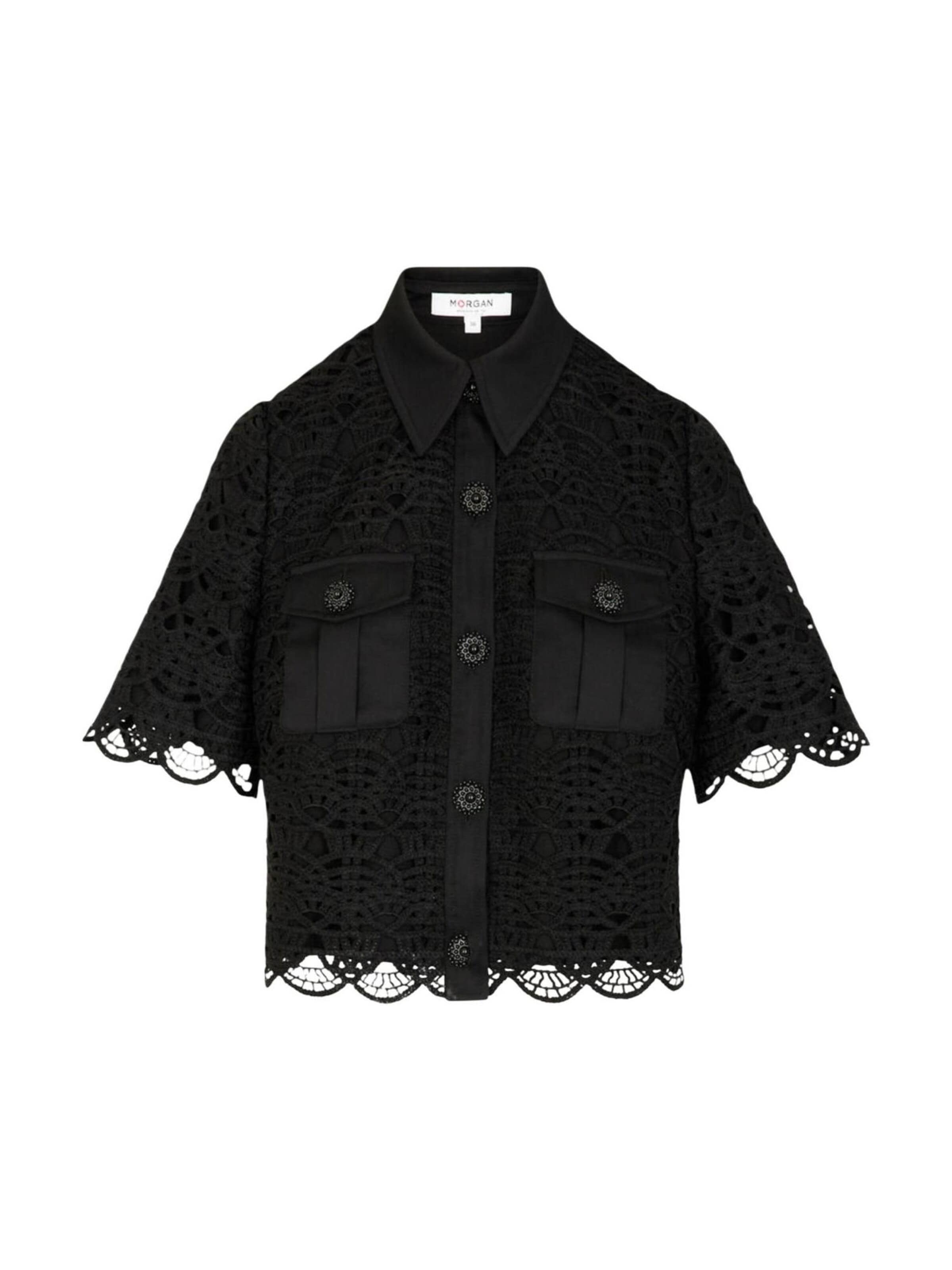 Camicia da donna 'CREMA' di Morgan De Toi in nero: frontale