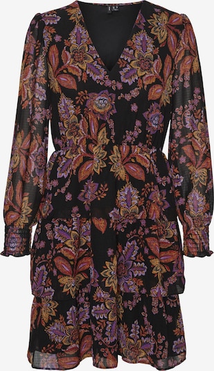 Suknelė 'Kara' iš VERO MODA, spalva – geltona / šviesiai violetinė / oranžinė / juoda, Prekių apžvalga