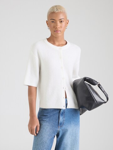 JDY Knit Cardigan 'JDYCatty' in White: front