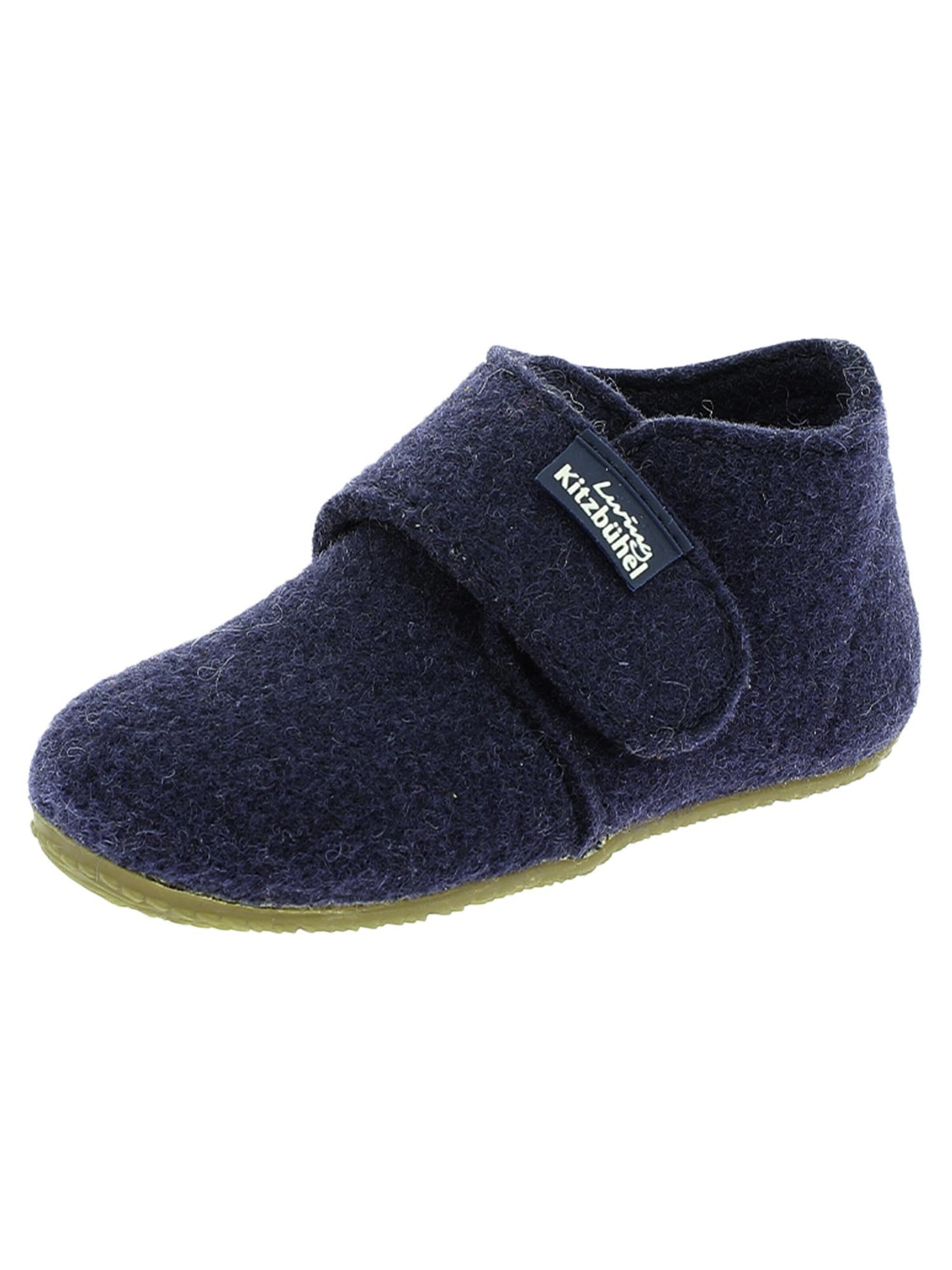 Living Kitzbühel Slippers 'Filz' in Blue: front