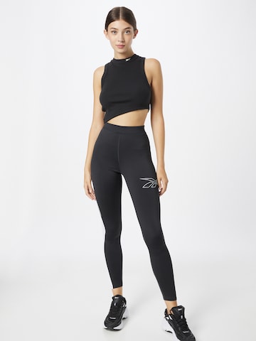 Reebok Skinny Workout Pants 'Running Vector' in Black