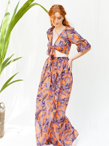 Hobo Sapiens Rok 'Nurul maxi skirt' in Oranje