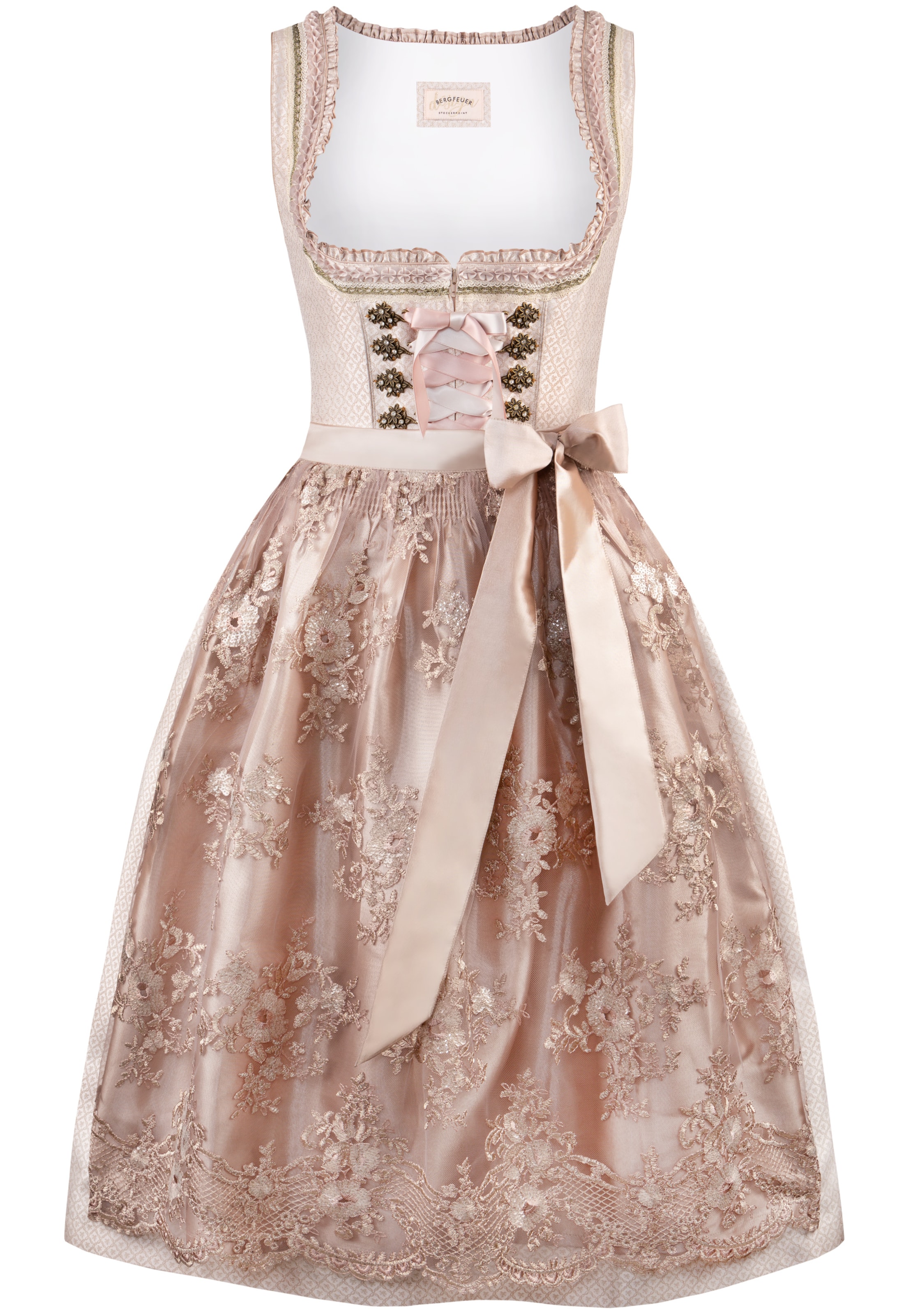 STOCKERPOINT Dirndl 'Loretta' in Pink: Vorderseite