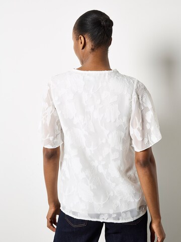 Chemisier Apricot en blanc