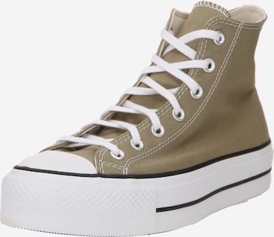 CONVERSE Sneaker high 'Chuck Taylor All Star Lift' i oliven / hvid, Produktvisning